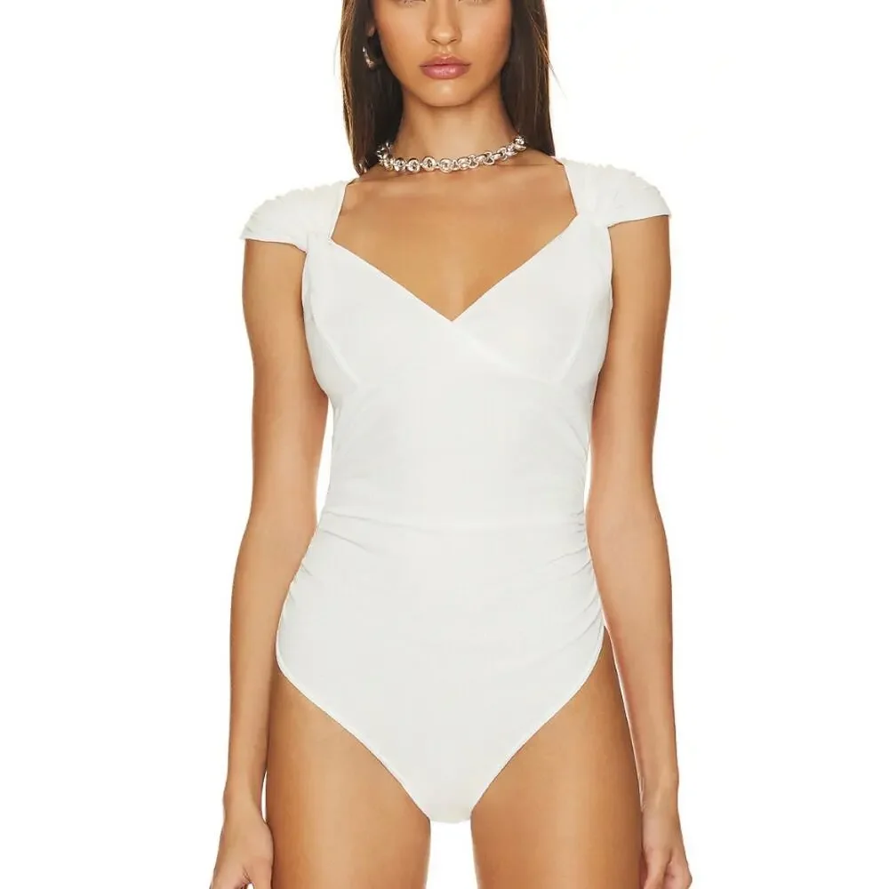Intimately FP Another Love Ribbed Bodysuit | Womens S, White Free People New! - Picture 2 of 10